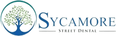 A green background with the words syca street in blue.